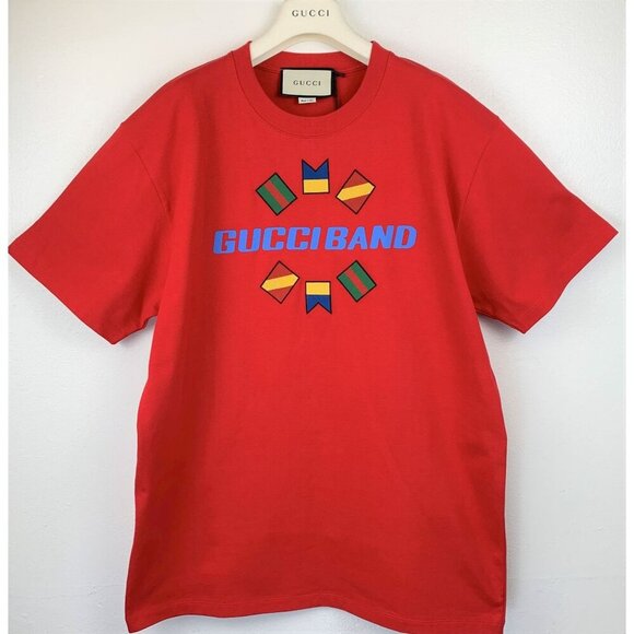 NWT Gucci Band T-shirt In Red Size M - Picture 8 of 16